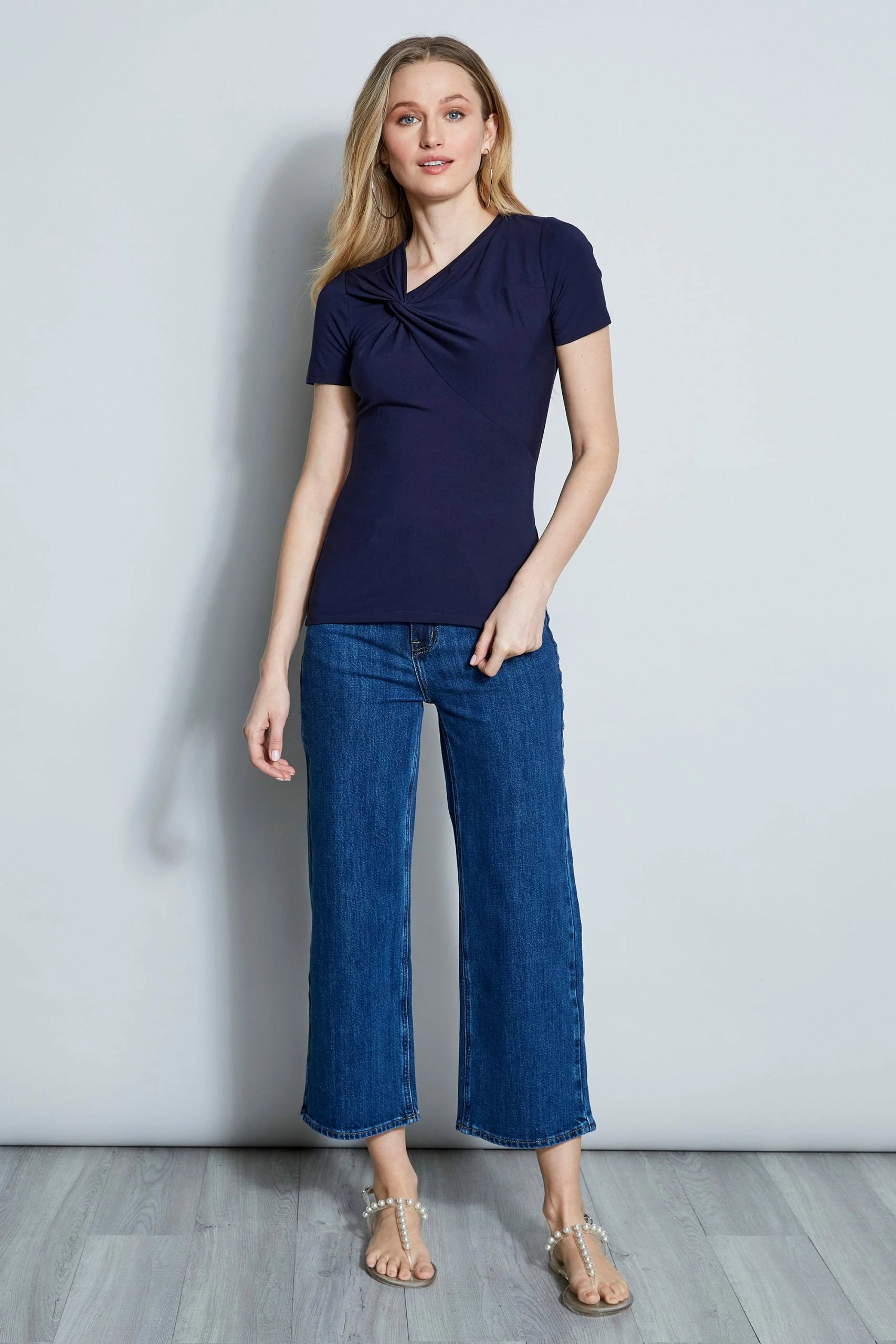 Elie Tahari Asymmetrical Short Sleeve Twist Knit 4 Elie Tahari Asymmetrical Short Sleeve Twist Knit - Image 2