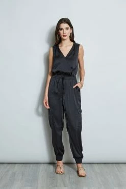 Elie Tahari Satin Jumpsuit