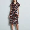 Elie Tahari Floral Flutter Sleeve Shirt Dress -Elie Tahari Sales 2023 E502M603 FLORALMULTI 1HERO 756