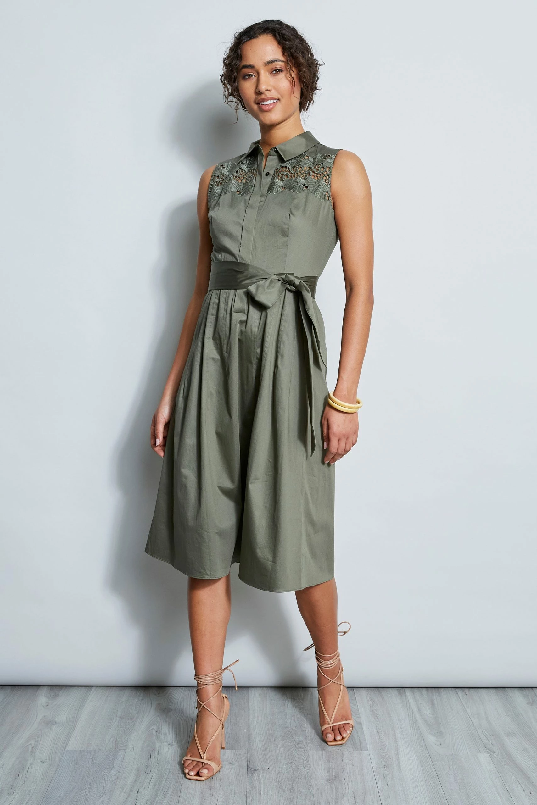 Elie Tahari Embroidered Tie Dress 6 Elie Tahari Embroidered Tie Dress - Image 4