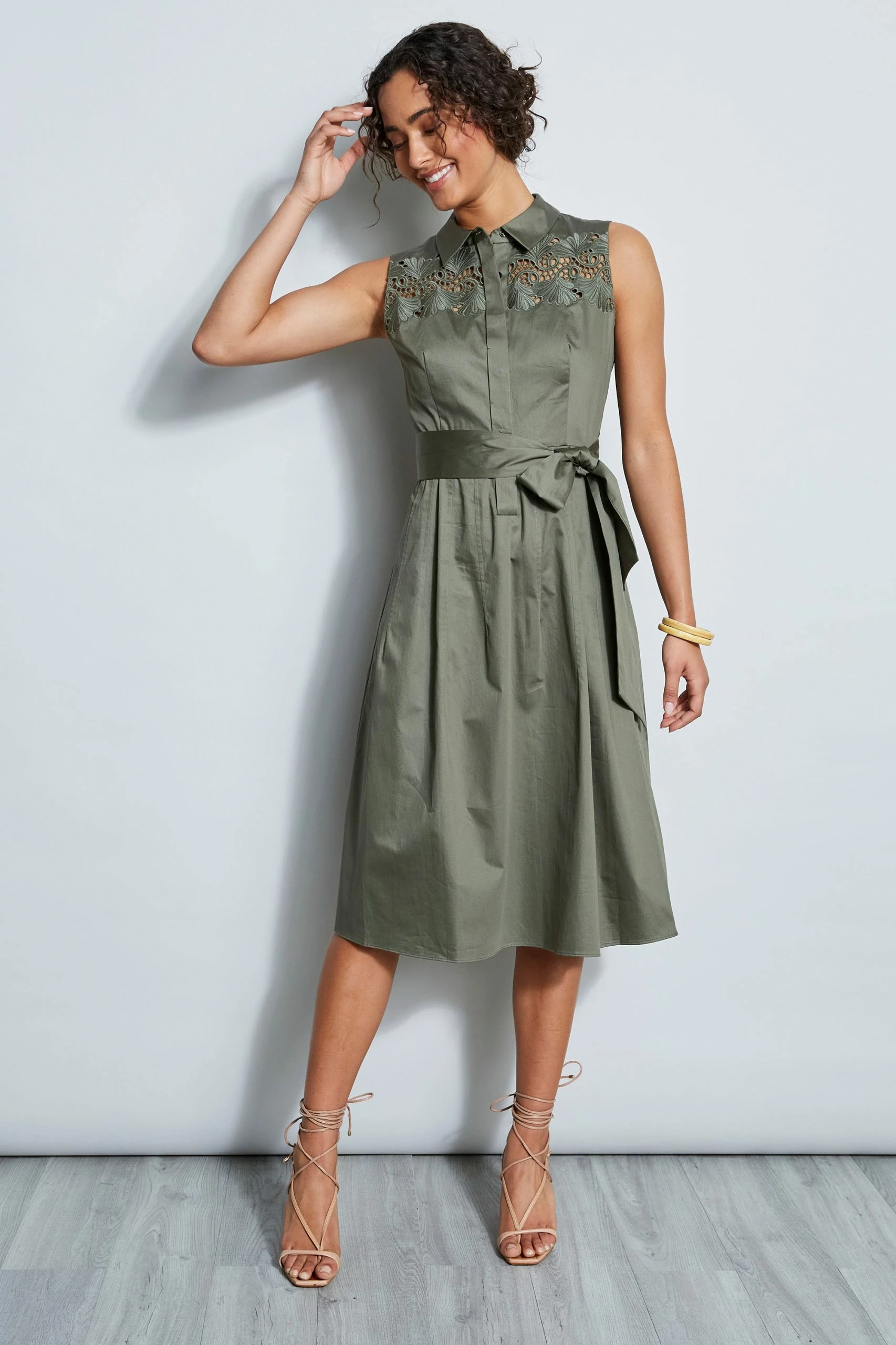 Elie Tahari Embroidered Tie Dress 3 Elie Tahari Embroidered Tie Dress