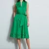 Elie Tahari Embroidered Hem Cotton Dress -Elie Tahari Sales 2023 E5044603 PALMLEAF 1HERO 1074