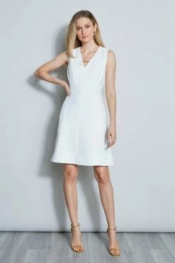 Elie Tahari Basketweave Bar Dress
