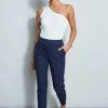 Elie Tahari Stretch Twill Utility Pant -Elie Tahari Sales 2023 E50M0202 STRETCHUTILITYPANT NAVYYARD 1HERO 925