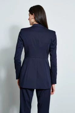 Elie Tahari Single Button Cotton Blazer 15 Elie Tahari Single Button Cotton Blazer -Elie Tahari Sales 2023 E6055102STARGAZER 3BACK 511