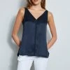 Elie Tahari Sleeveless Silk Satin Shirt -Elie Tahari Sales 2023 E617G502 2FRONT 195