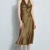 Elie Tahari Satin Halter Dress 2 Elie Tahari Satin Halter Dress -Elie Tahari Sales 2023 E701M602MOSS 1HERO 1045