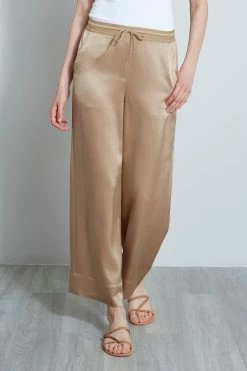 Elie Tahari Satin Wide Leg Pant