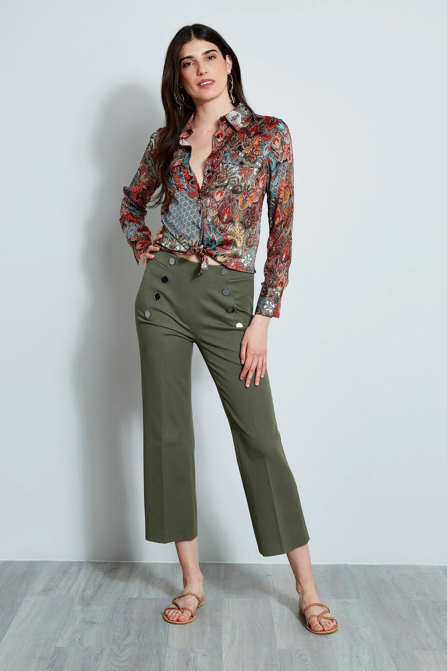 Elie Tahari Paisley Utility Shirt 9 Elie Tahari Paisley Utility Shirt - Image 7