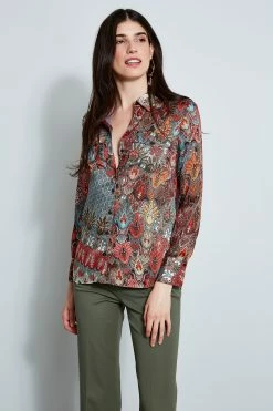 Elie Tahari Paisley Utility Shirt