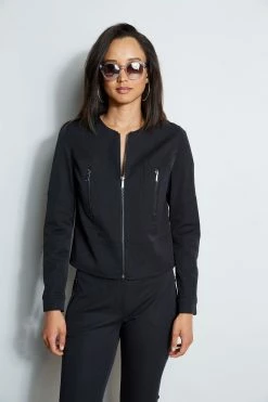 Elie Tahari Stretch Twill Jacket -Elie Tahari Sales 2023 E707G503 BLACK E70M0103 BLACK E70M0203 FRESHPEARL 2FRONT 1049