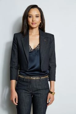 Elie Tahari Silk Satin Lace Cami -Elie Tahari Sales 2023 E707G503 STARGAZER E702P203 DENIM E802P203 1Hero 641