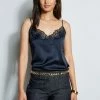 Elie Tahari Silk Satin Lace Cami -Elie Tahari Sales 2023 E707G503 STARGAZER E702P203 DENIM E802P203 4styling 655