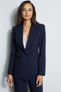 Elie Tahari Asymmetrical Panel Blazer