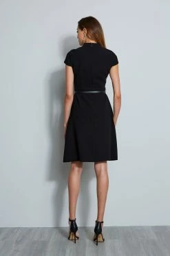 Elie Tahari Judith Belted Dress 7 Elie Tahari Judith Belted Dress -Elie Tahari Sales 2023 E7087600 BLACK DRESS 4STYLING 243