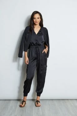 Elie Tahari Satin Jumpsuit 10 Elie Tahari Satin Jumpsuit -Elie Tahari Sales 2023 E70M0103 BLACK E5027613 BLACK 4styling 2005