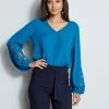 Elie Tahari Embroidered Long Sleeve Shirt