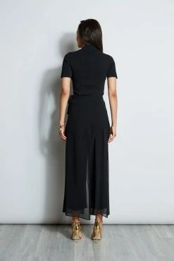 Elie Tahari Contour Sweater 9 Elie Tahari Contour Sweater -Elie Tahari Sales 2023 E75X2513 BLACK E2087203 BLACK 3back 1655