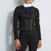 Elie Tahari Vegan Suede Moto Jacket 1 Elie Tahari Vegan Suede Moto Jacket -Elie Tahari Sales 2023 E8013102 BLACK 2FRONT 252