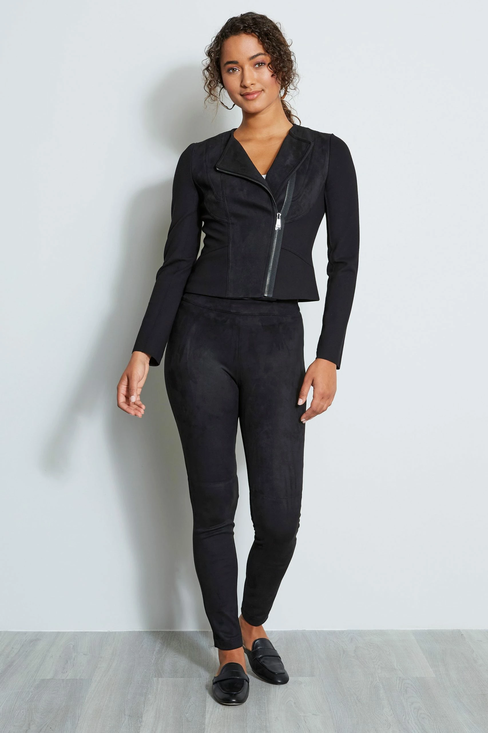 Elie Tahari Vegan Suede Moto Jacket 4 Elie Tahari Vegan Suede Moto Jacket - Image 2