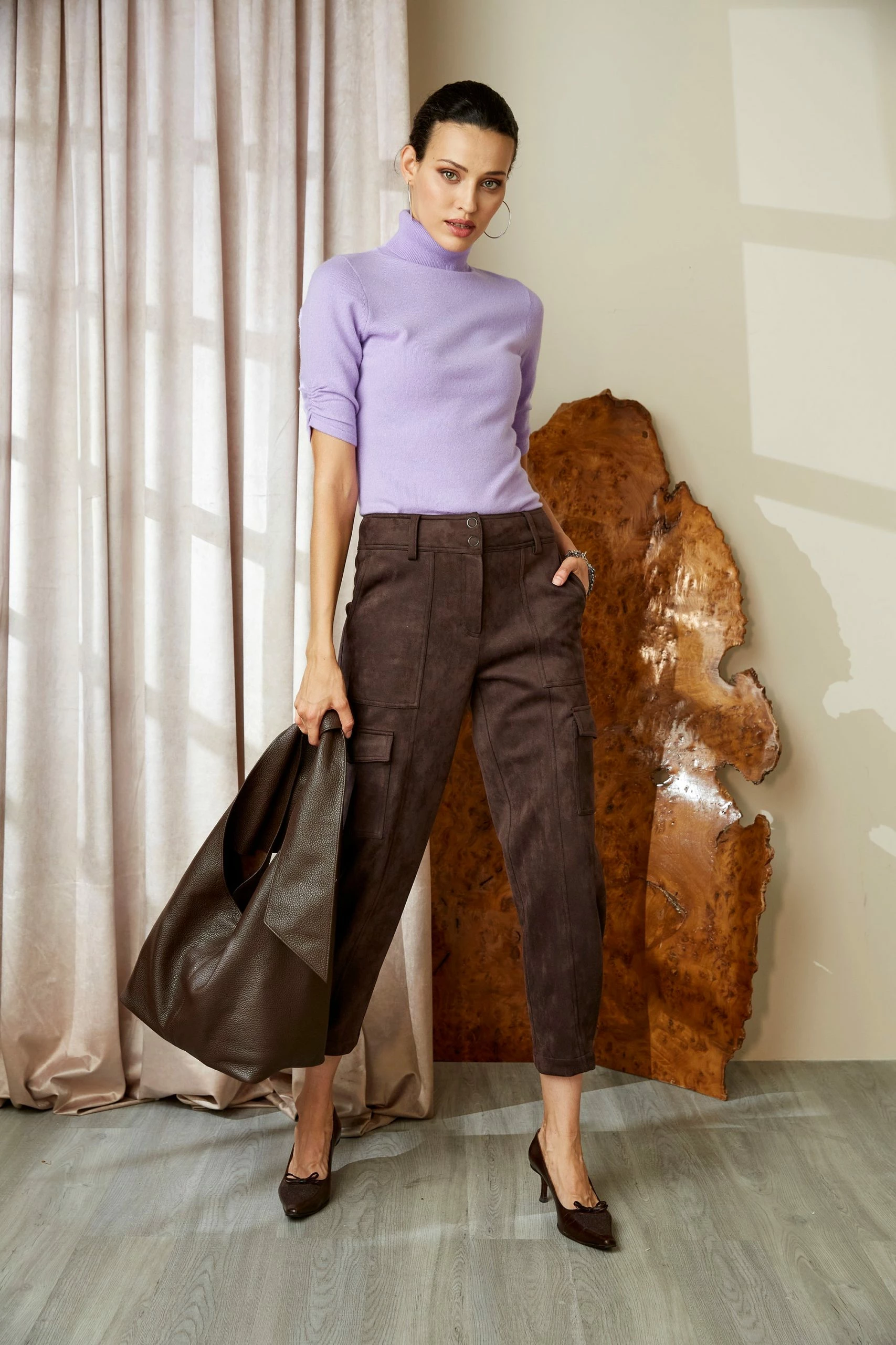 Elie Tahari Vegan Suede Utility Pant 4 Elie Tahari Vegan Suede Utility Pant - Image 2