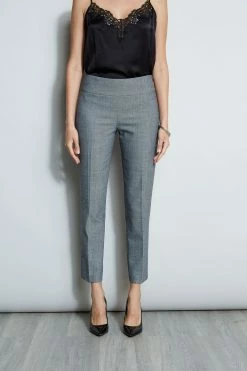 Elie Tahari Herringbone Slim Pant