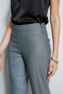 Elie Tahari Herringbone Slim Pant -Elie Tahari Sales 2023 E802R103 HERRINGBONE E802R203 HERRINGBONE E707G503 BLACK 2front 043