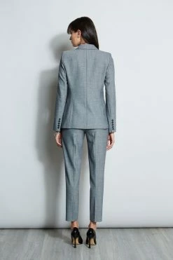 Elie Tahari Herringbone Panel Blazer -Elie Tahari Sales 2023 E802R103 HERRINGBONE E802R203 HERRINGBONE E707G503 BLACK 3back 013