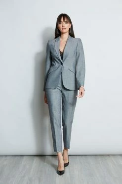 Elie Tahari Herringbone Panel Blazer -Elie Tahari Sales 2023 E802R103 HERRINGBONE E802R203 HERRINGBONE E707G503 BLACK Hero1 1606