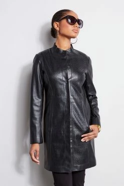 Elie Tahari Laser Cut Vegan Topper