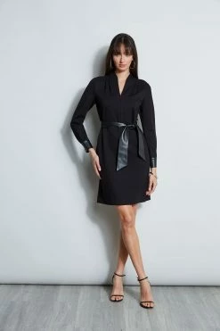 Elie Tahari Contour Knit Shift Dress