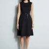 Elie Tahari Fit & Flare Knit Dress -Elie Tahari Sales 2023 E802W613 BLACK E80AM103 BLACK 1Hero 2052