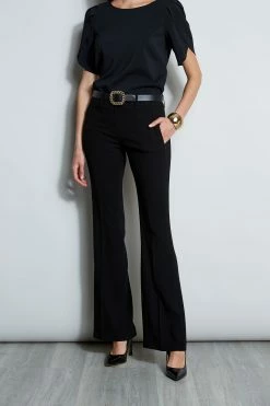Elie Tahari Fit & Flare Pant -Elie Tahari Sales 2023 E8033503 BLACK E8087203 BLACK 2front 1259