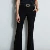 Elie Tahari Fit & Flare Pant -Elie Tahari Sales 2023 E8033503 BLACK E8087203 BLACK 2front 1260