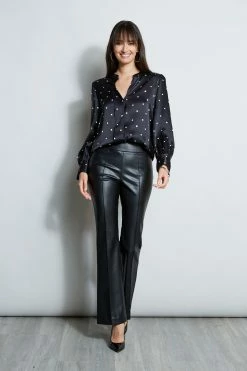 Elie Tahari Silk Cube Dot Shirt -Elie Tahari Sales 2023 E803R503 BLACK E80AM203 BLACK 1Hero 245