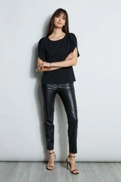 Elie Tahari Pleat Sleeve Shirt -Elie Tahari Sales 2023 E803R603 BLACKFOAM E80AM213 BLACK 1HERO 2094