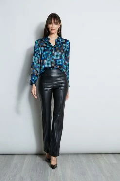 Elie Tahari Deco Cubist Silk Satin Shirt 10 Elie Tahari Deco Cubist Silk Satin Shirt -Elie Tahari Sales 2023 E805P503 MULTI E80AM203 BLACK 1Hero 218