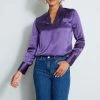 Elie Tahari Contour Silk Satin Shirt 1 Elie Tahari Contour Silk Satin Shirt -Elie Tahari Sales 2023 E807G502 AMETHYST 2front 958CONTOURSILKSHIRT