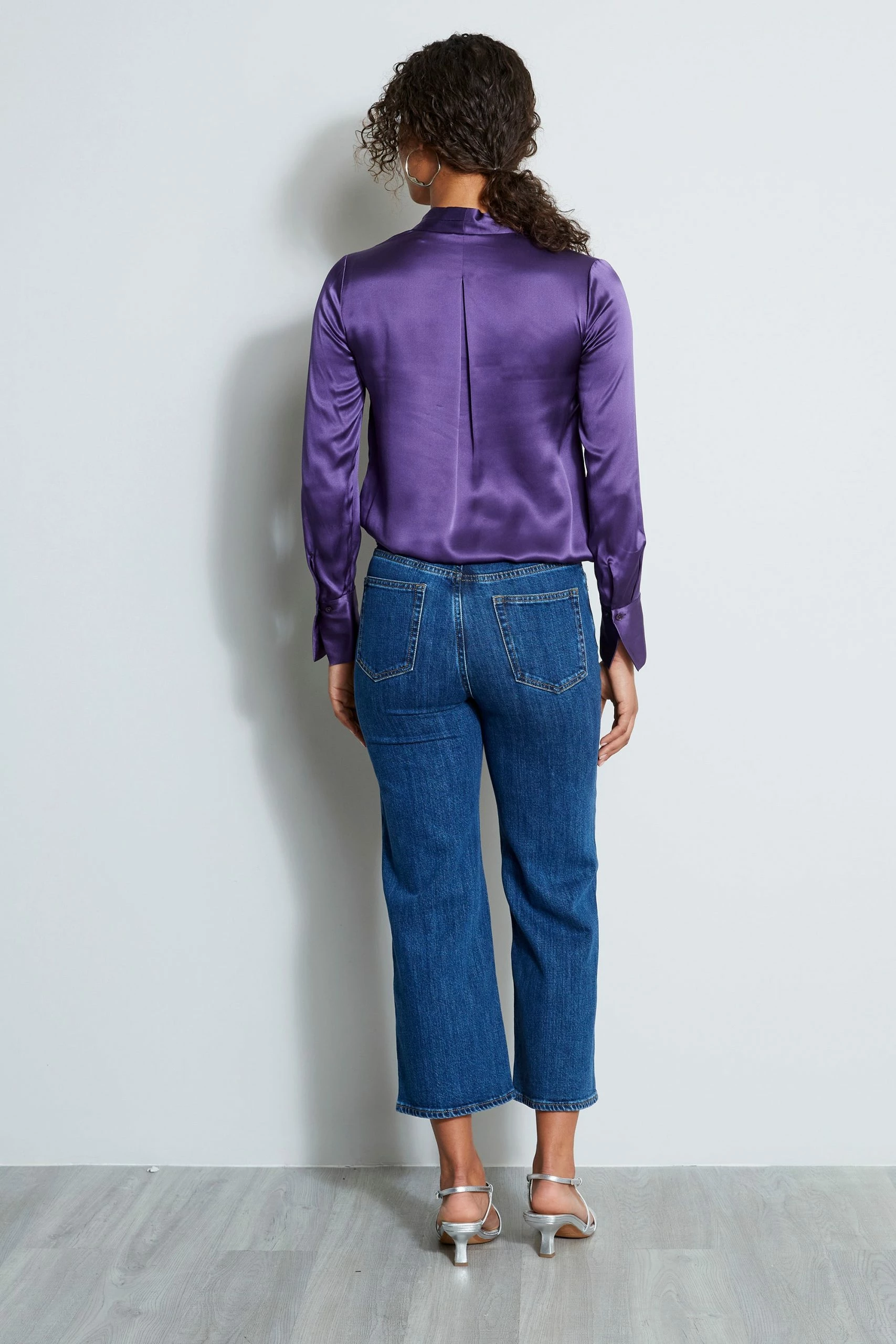 Elie Tahari Contour Silk Satin Shirt 5 Elie Tahari Contour Silk Satin Shirt - Image 3