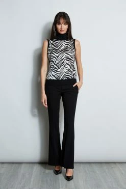 Elie Tahari Silk Zebra Print Sweater -Elie Tahari Sales 2023 E8087103 BLACK E8087203 BLACK E85X5513 MULTI 4styling 1220