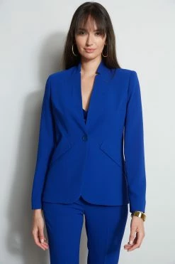 Elie Tahari Notched Collar Panel Blazer