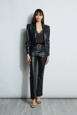 Elie Tahari Cropped Vegan Leather Jacket -Elie Tahari Sales 2023 E80AM203 BLACK E80AM103 BLACK E707G503 BLACK 1hero 1917