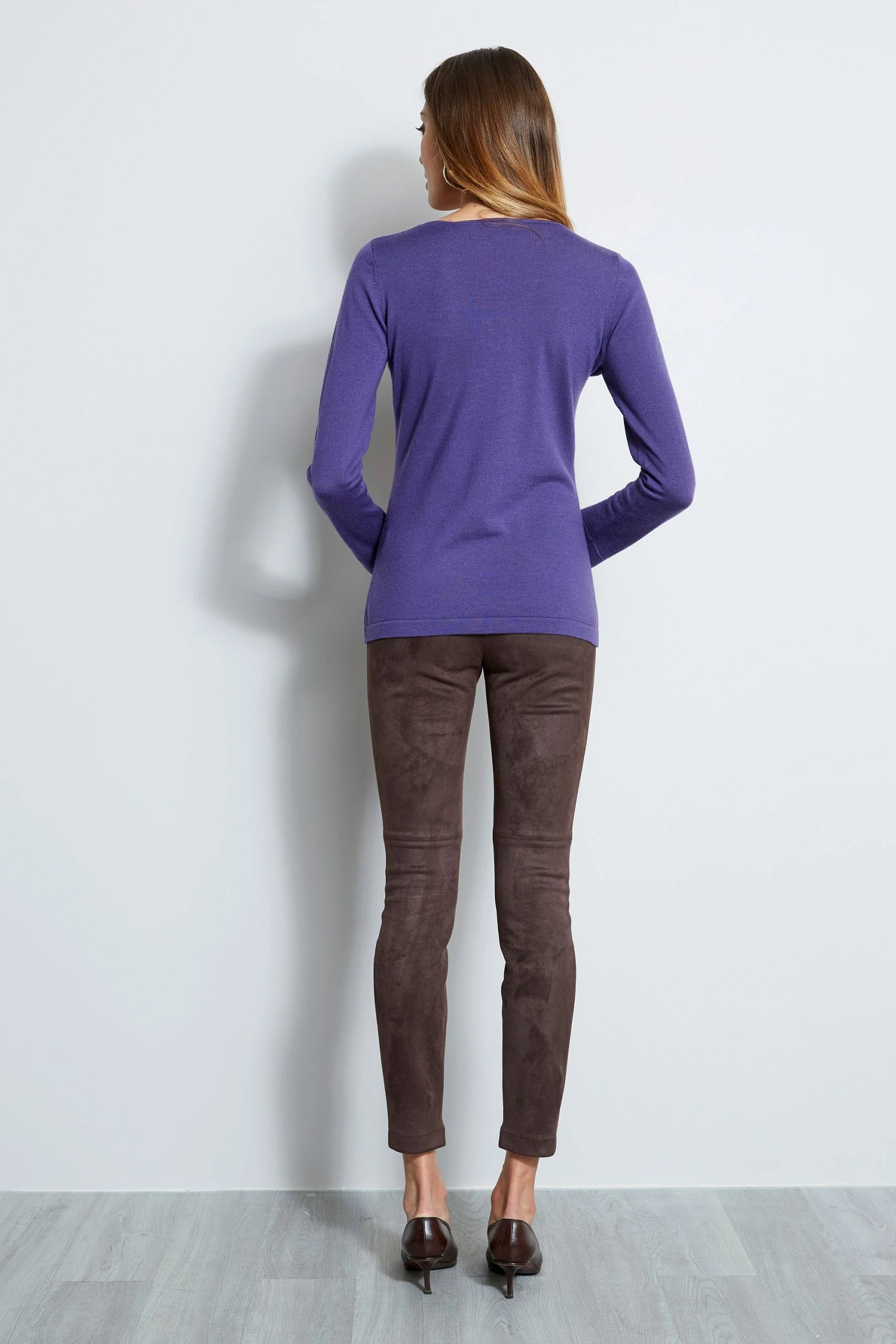 Elie Tahari Scallop V-Neck Sweater 5 Elie Tahari Scallop V-Neck Sweater - Image 3