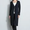 Elie Tahari Scallop Duster -Elie Tahari Sales 2023 E85X5512 BLACK SCALLOP DUSTER 4STYLING 985