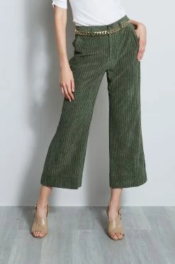 Elie Tahari Cropped Corduroy Pant