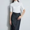 Elie Tahari Denim Midi Skirt