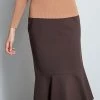 Elie Tahari Fit & Flare Skirt -Elie Tahari Sales 2023 E902W302 ESPRESSO FIT FLARESKIRT 2FRONT 1 1578