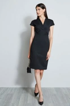 Elie Tahari Draped Knit Dress