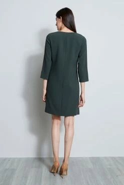 Elie Tahari Zip Shift Dress -Elie Tahari Sales 2023 E9087602 CAMOFLAUGE ZIPSHIFTDRESS 3Back 4096