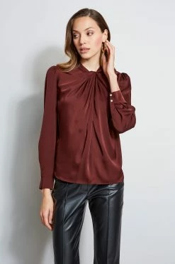 Silk Twist Neck Shirt